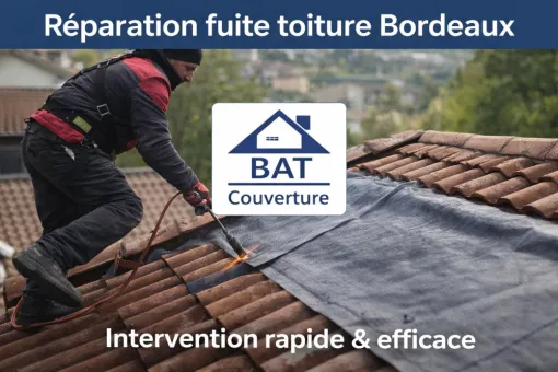réparation toiture en urgence le  Bouscat